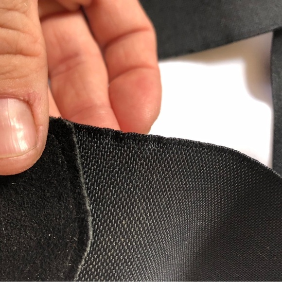 Vtg 1980s Asymmetrical Black Stretchy Waist Belt - Picture 11 of 14